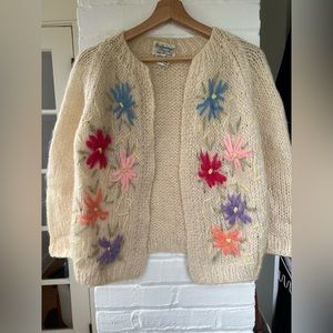 Wool & Mohair Chunky Knit Cardigan